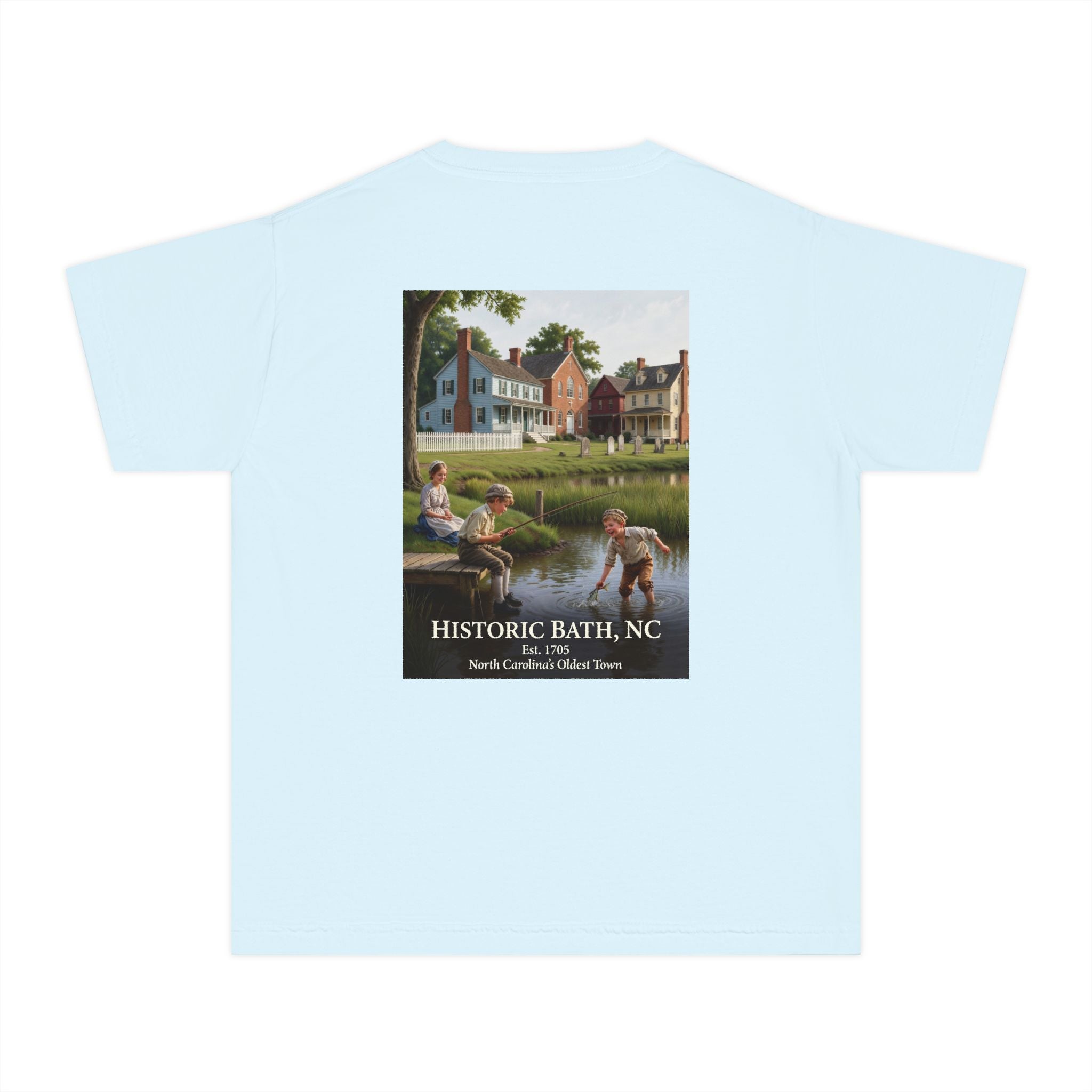 Youth Tee – Historic Bath, NC Colonial Kids Fishing