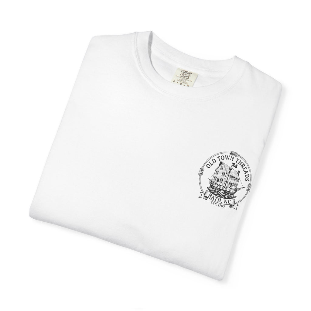 Historic Bath, NC T-Shirt — Kids Fishing Vintage Town Scene Tee
