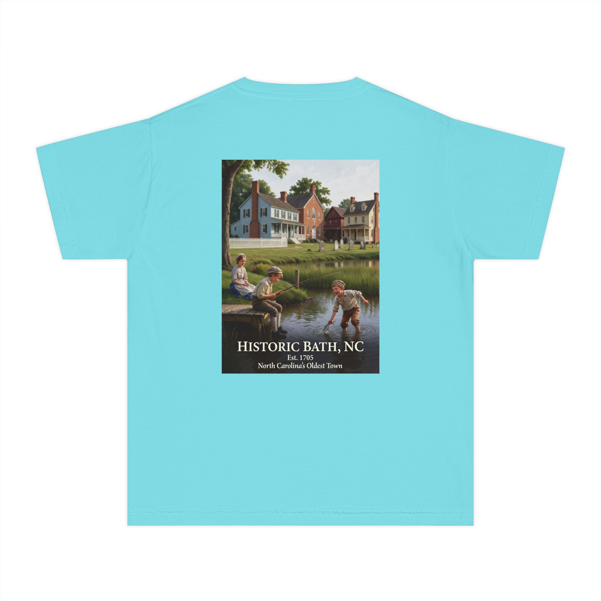 Youth Tee – Historic Bath, NC Colonial Kids Fishing