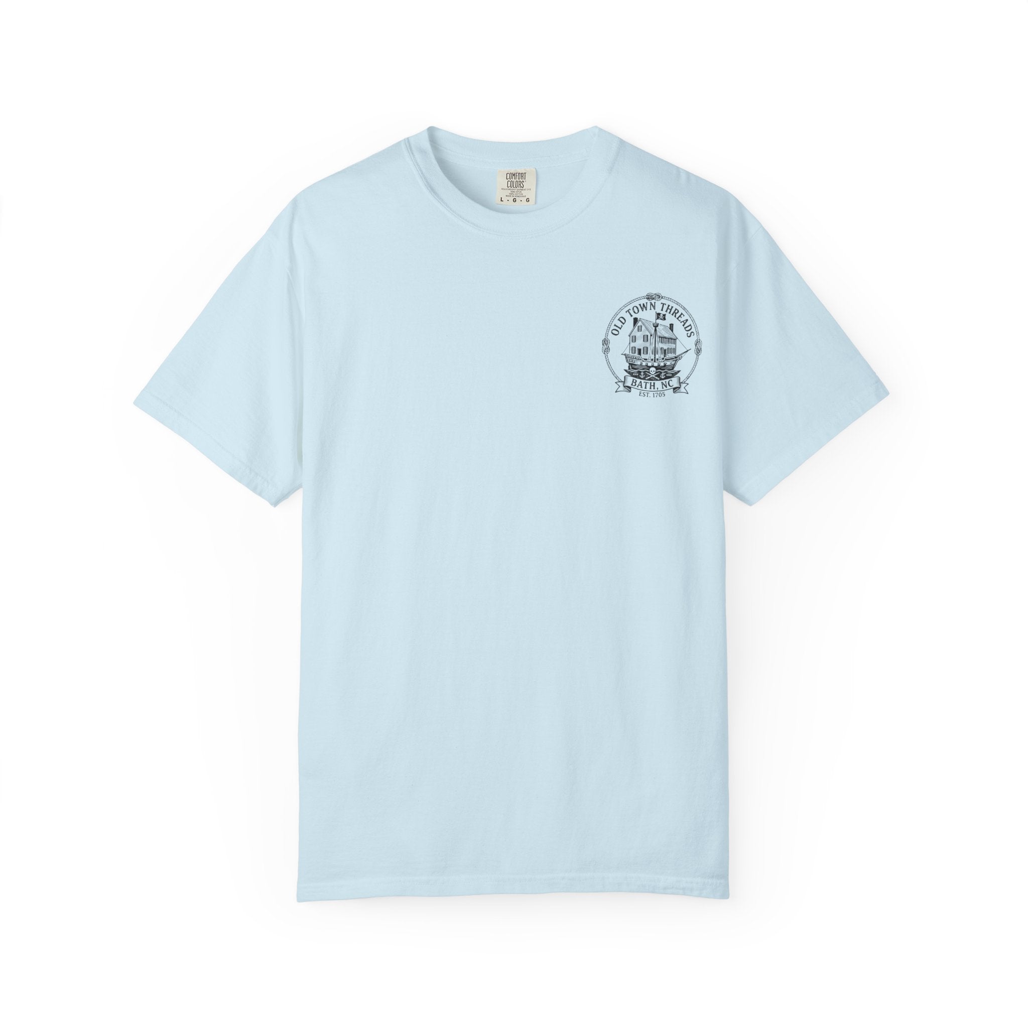 Historic Bath, NC T-Shirt — Kids Fishing Vintage Town Scene Tee