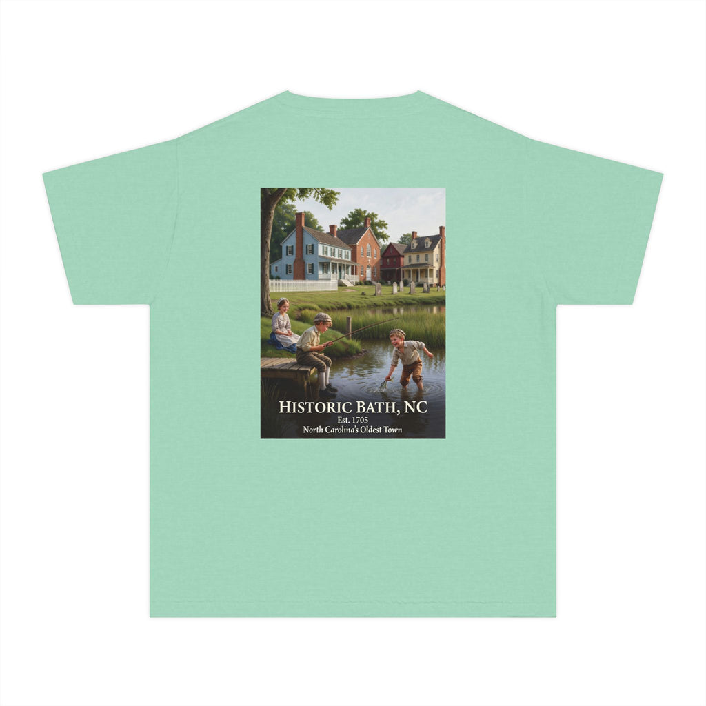 Youth Tee – Historic Bath, NC Colonial Kids Fishing