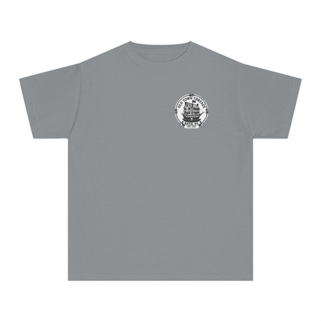 Youth Tee — Historic Bath, NC Bridge and Kayaking