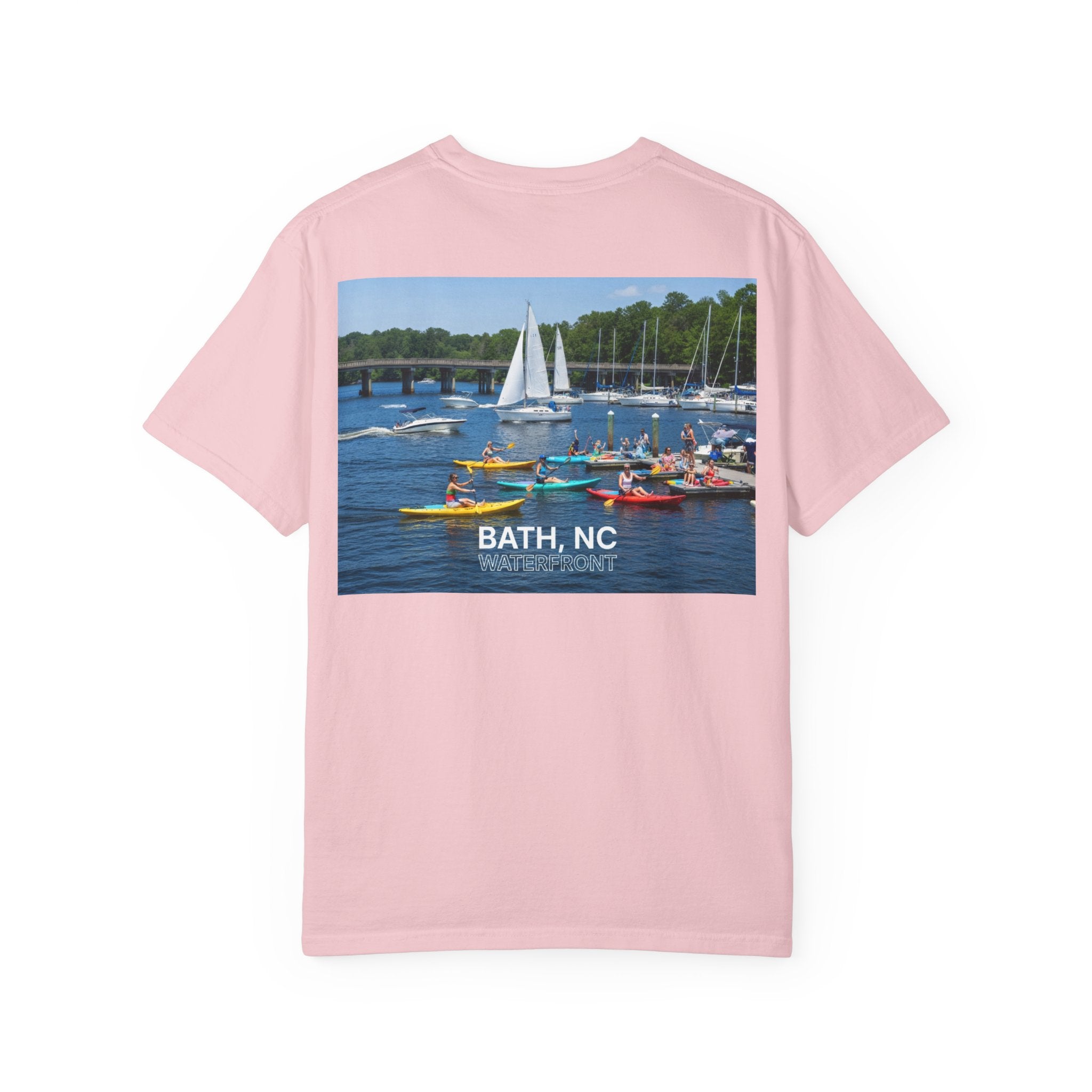 Bath, NC Waterfront Kayak & Sail Graphic T-Shirt