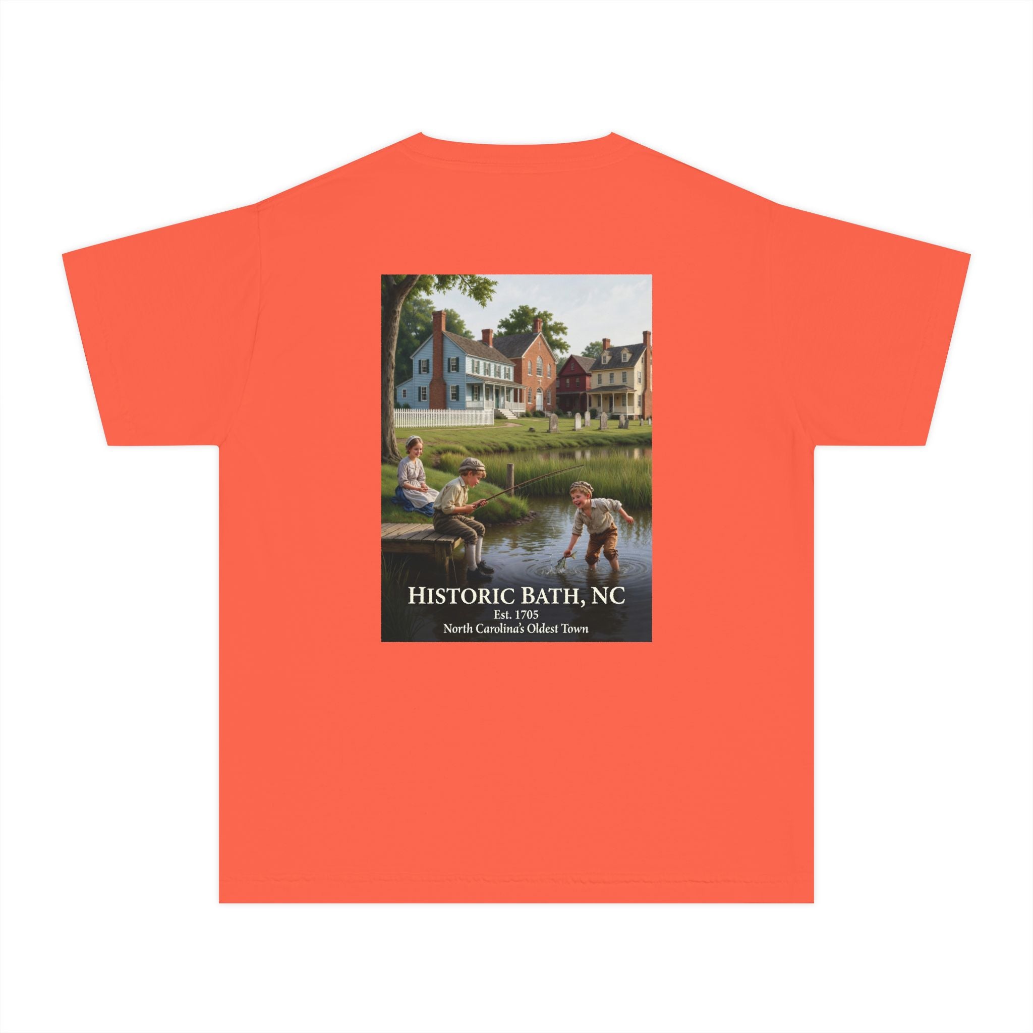 Youth Tee – Historic Bath, NC Colonial Kids Fishing