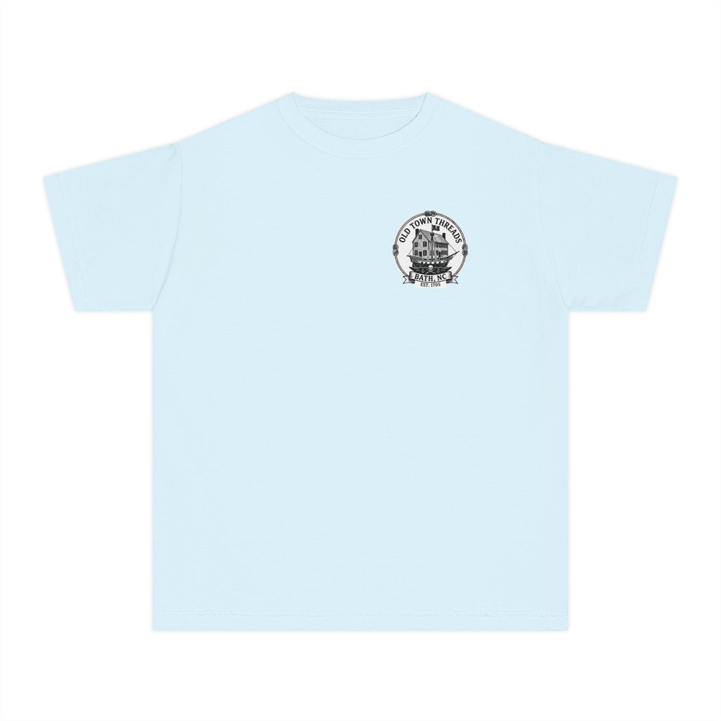 Youth Tee — Historic Bath, NC Bridge and Kayaking