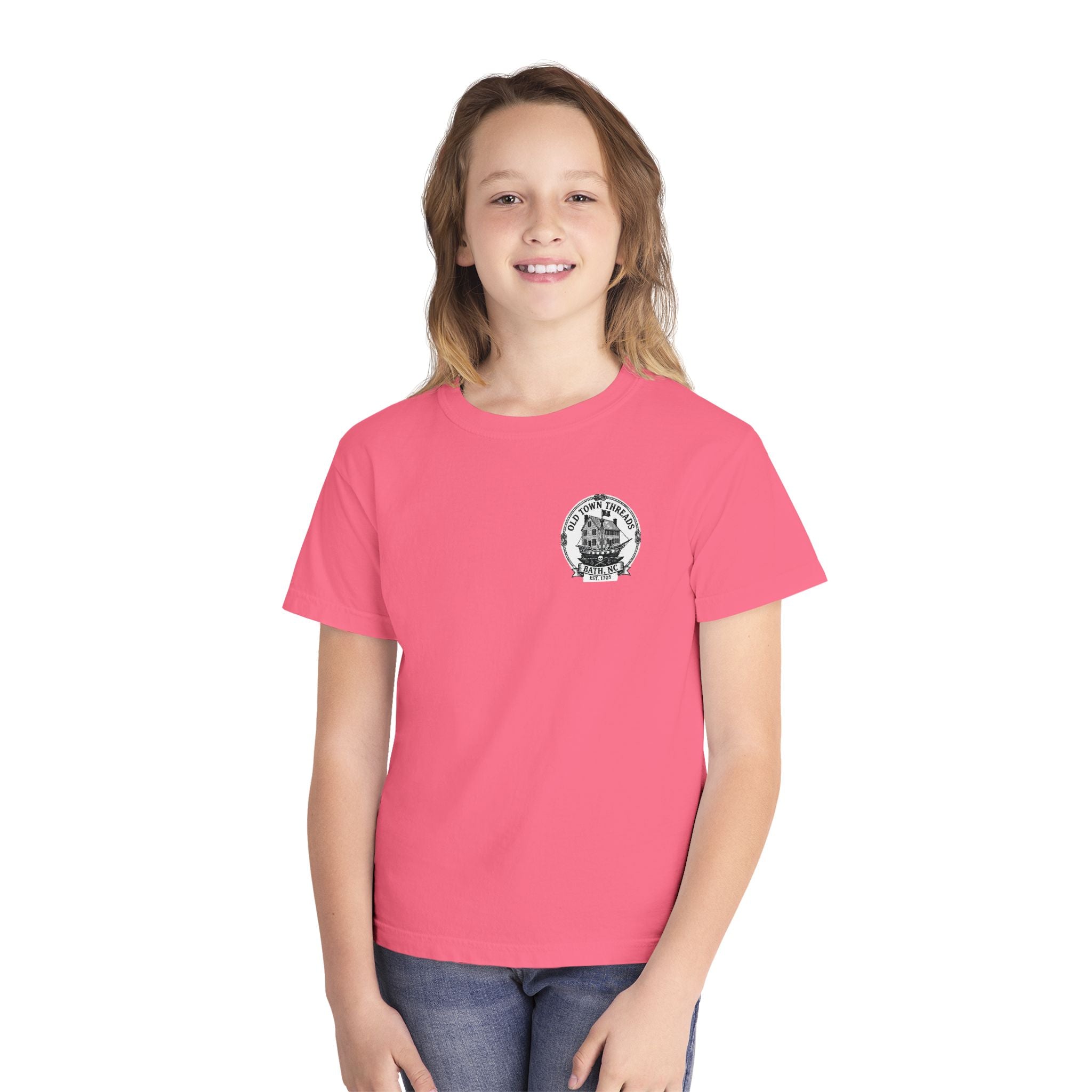Youth Tee – Historic Bath, NC Colonial Kids Fishing