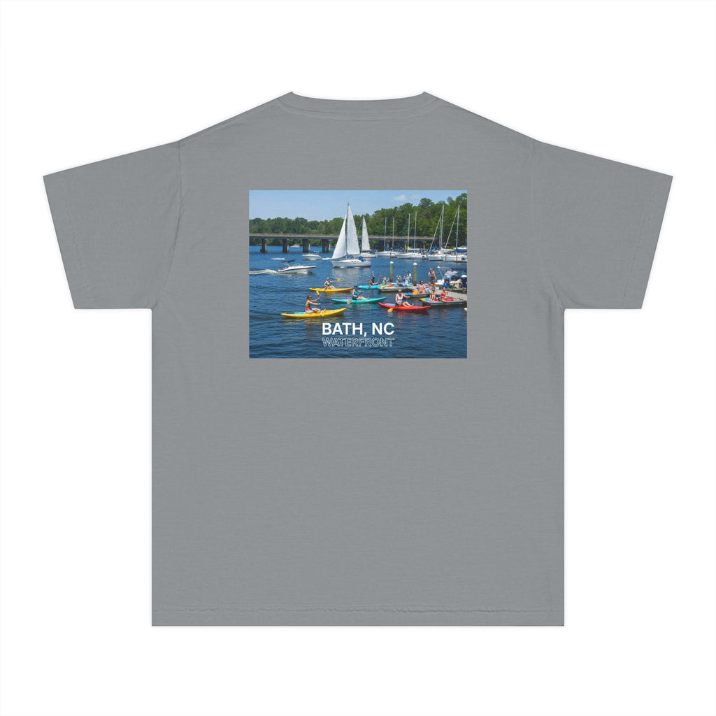 Youth Tee — Historic Bath, NC Bridge and Kayaking