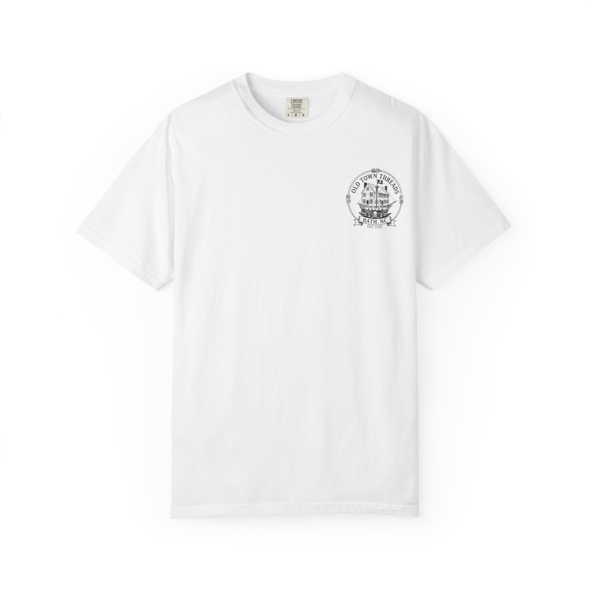 Historic Bath, NC T-Shirt — Kids Fishing Vintage Town Scene Tee