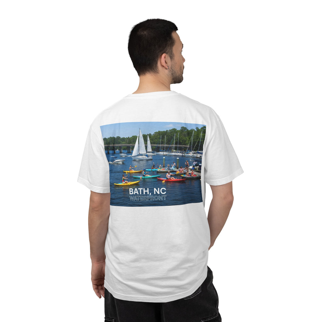 Bath, NC Waterfront Kayak & Sail Graphic T-Shirt