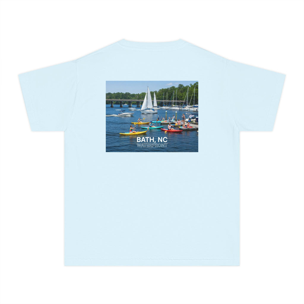 Youth Tee — Historic Bath, NC Bridge and Kayaking