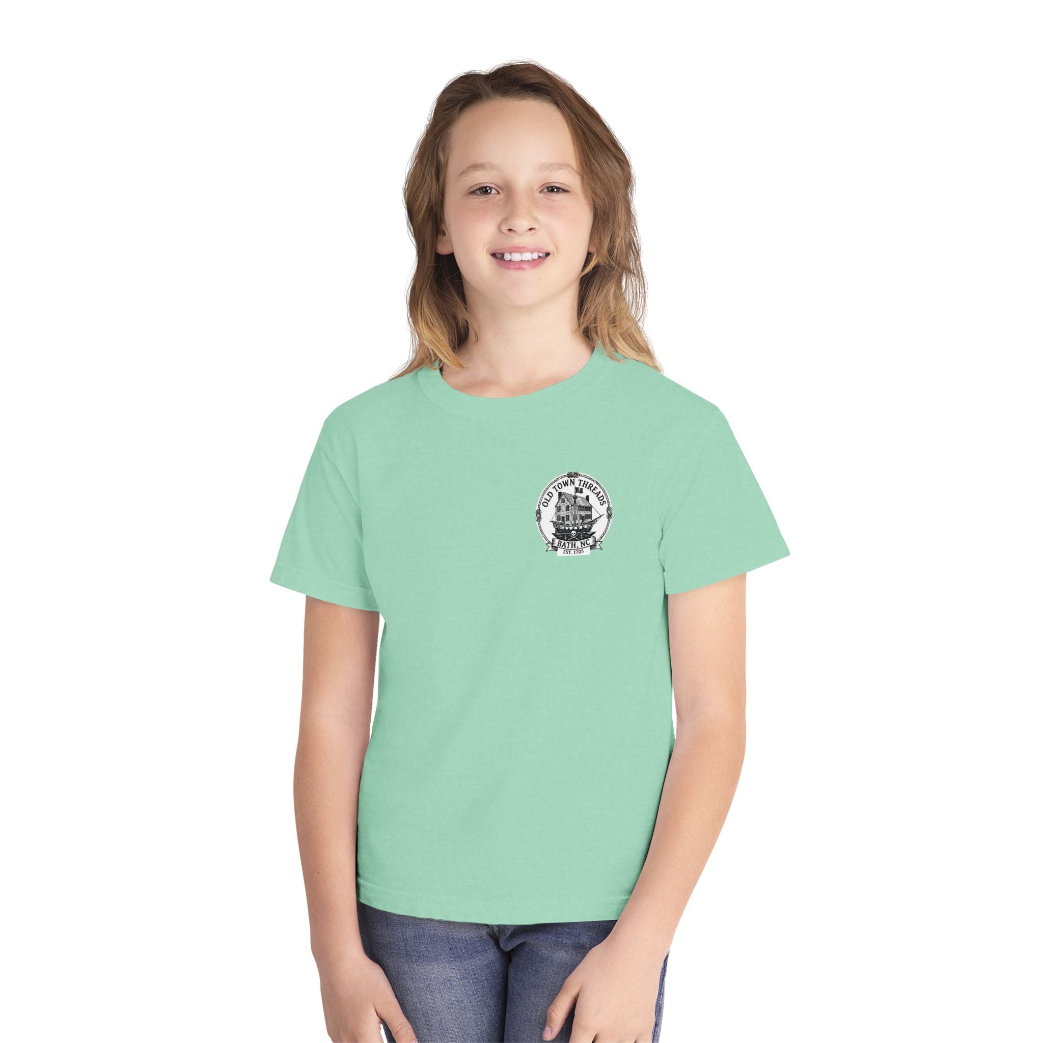 Youth Tee – Historic Bath, NC Colonial Kids Fishing