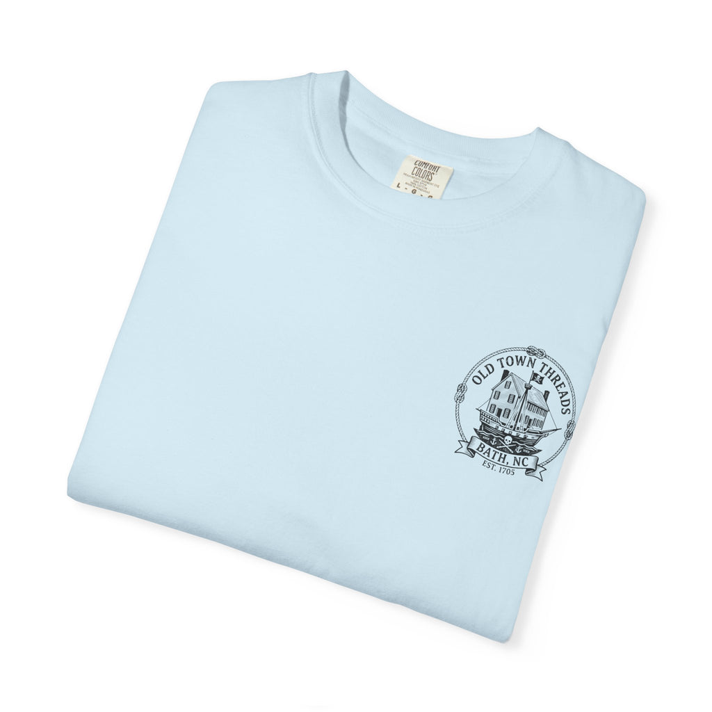 Historic Bath, NC T-Shirt — Kids Fishing Vintage Town Scene Tee