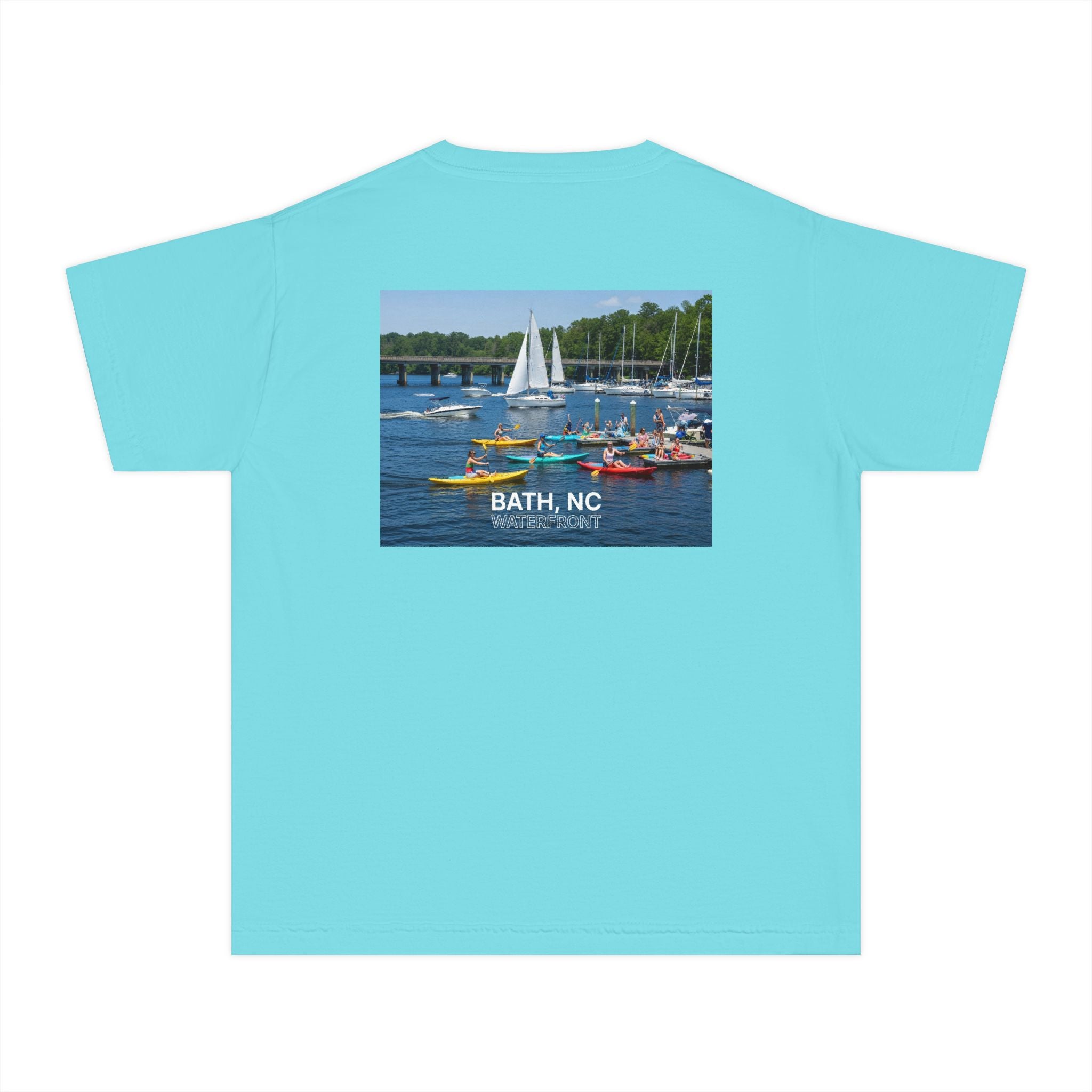 Youth Tee — Historic Bath, NC Bridge and Kayaking