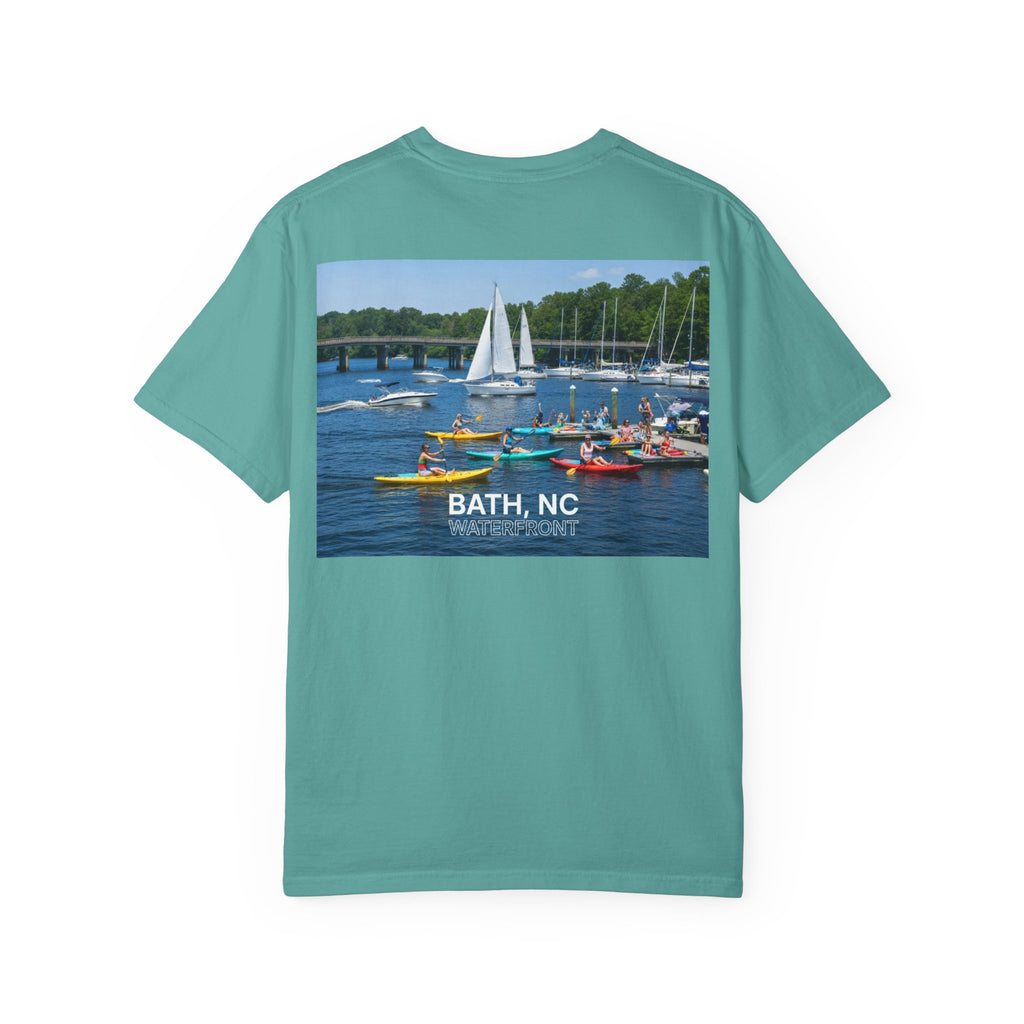 Bath, NC Waterfront Kayak & Sail Graphic T-Shirt