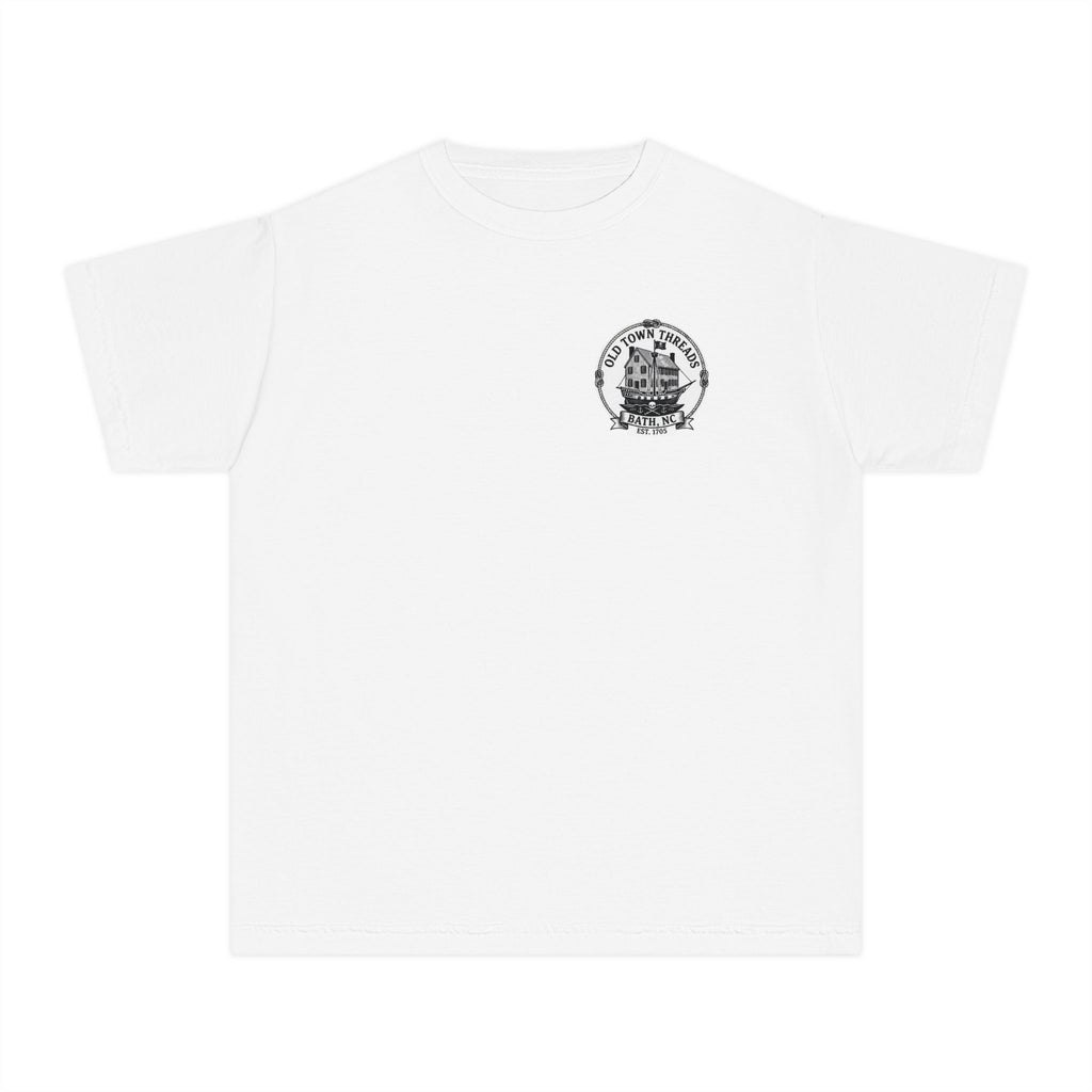 Youth Tee — Historic Bath, NC Bridge and Kayaking