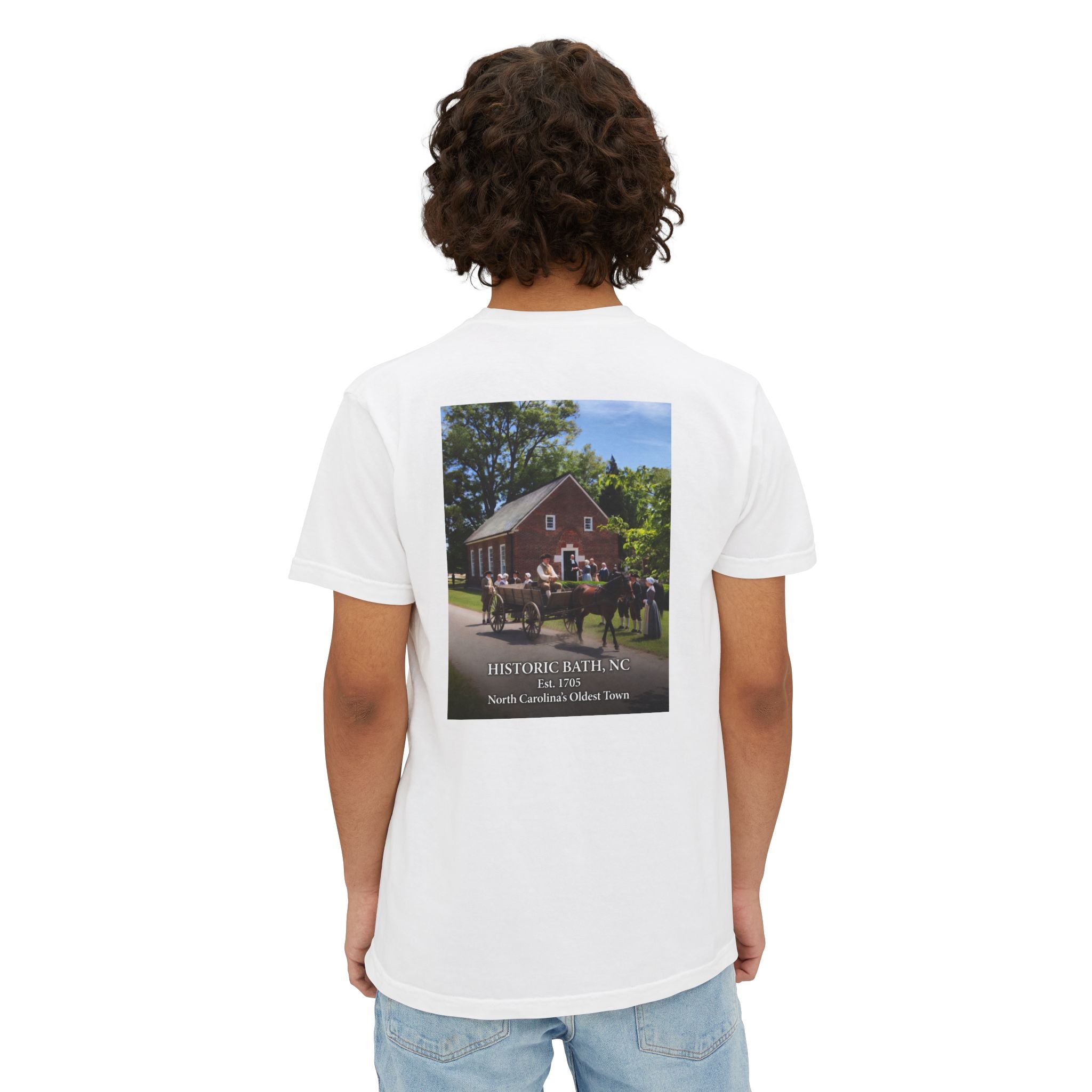 Historic St. Thomas Church Pocket T‑Shirt — Colonial Souvenir
