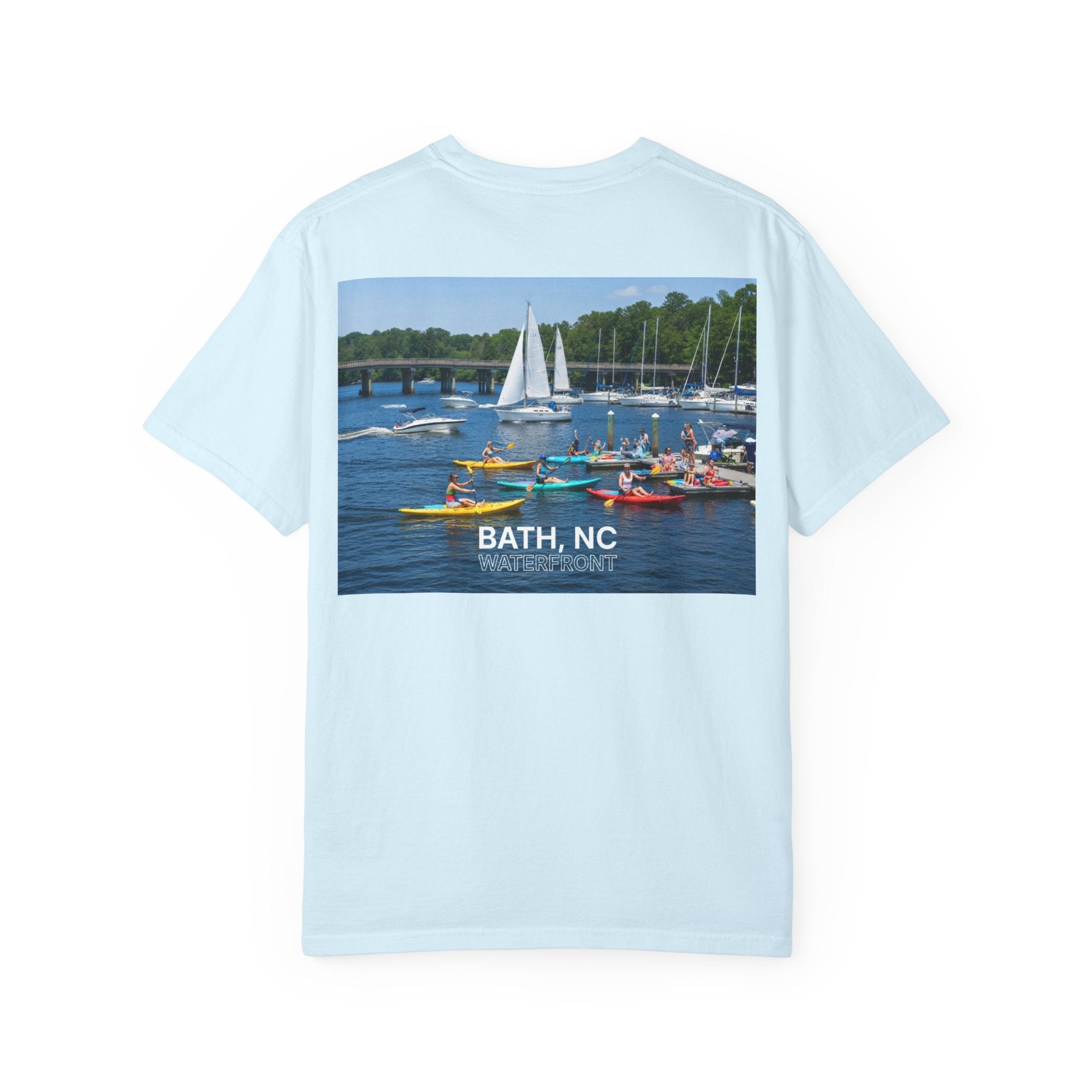 Bath, NC Waterfront Kayak & Sail Graphic T-Shirt
