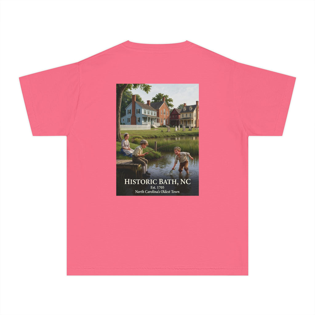 Youth Tee – Historic Bath, NC Colonial Kids Fishing
