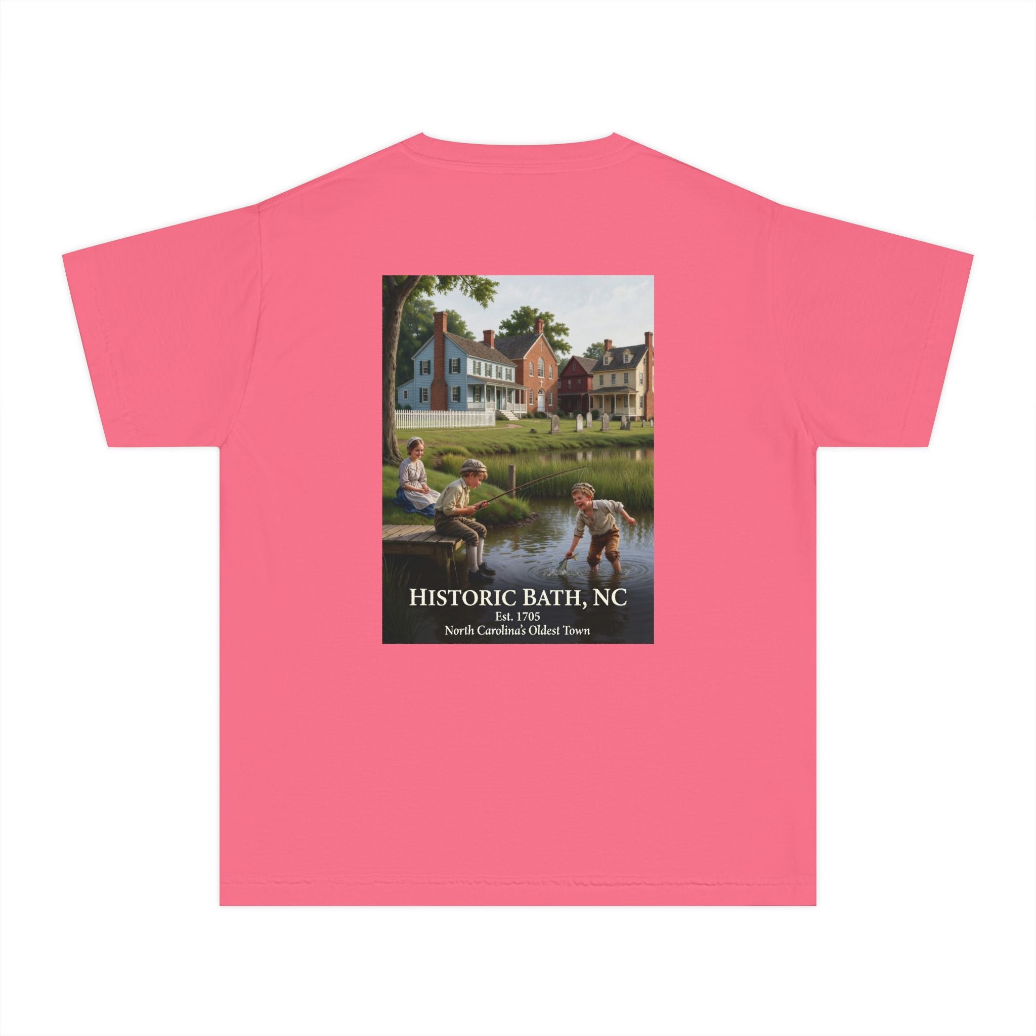 Youth Tee – Historic Bath, NC Colonial Kids Fishing
